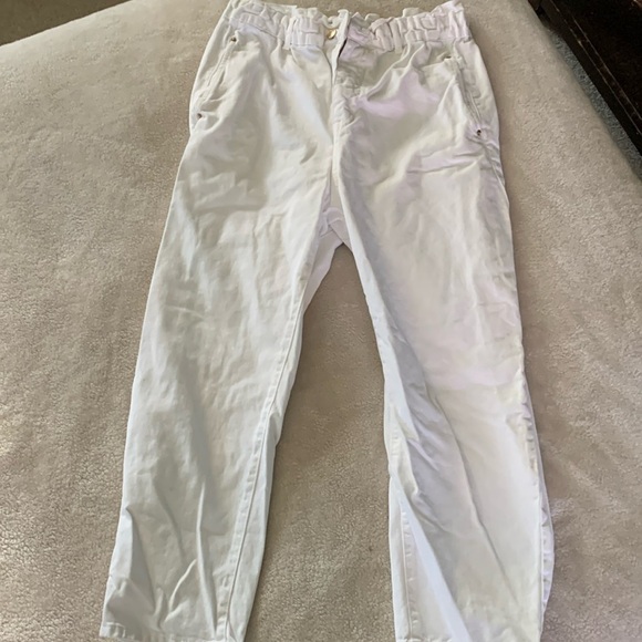 Zara Denim - Zara paperbag white jeans
